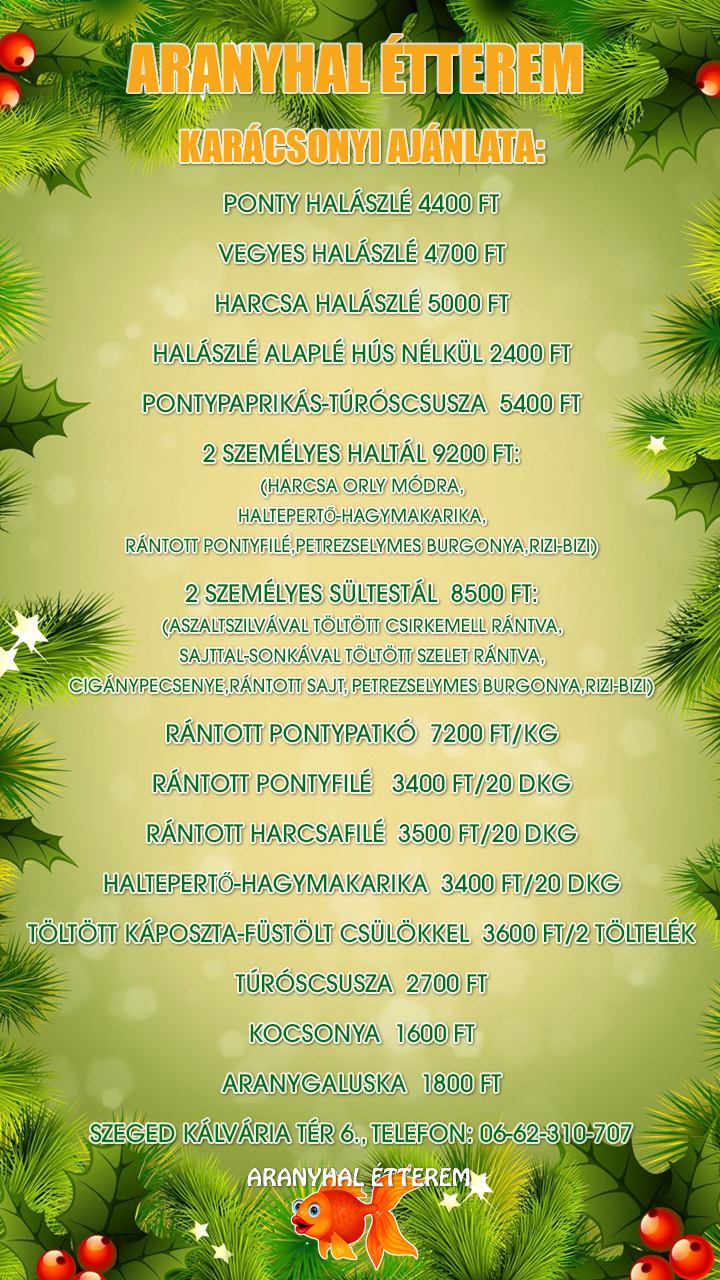 karacsonyi menu 2025